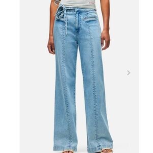 HUDSON TIE WAIST PINTUCKED TROUSER SIZE 27
